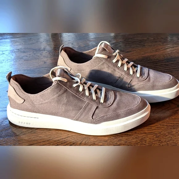 Cole Haan Grand Pro 360 OS Canvas Court Deck Shoes Gray/White Mens 13 - Picture 1 of 7